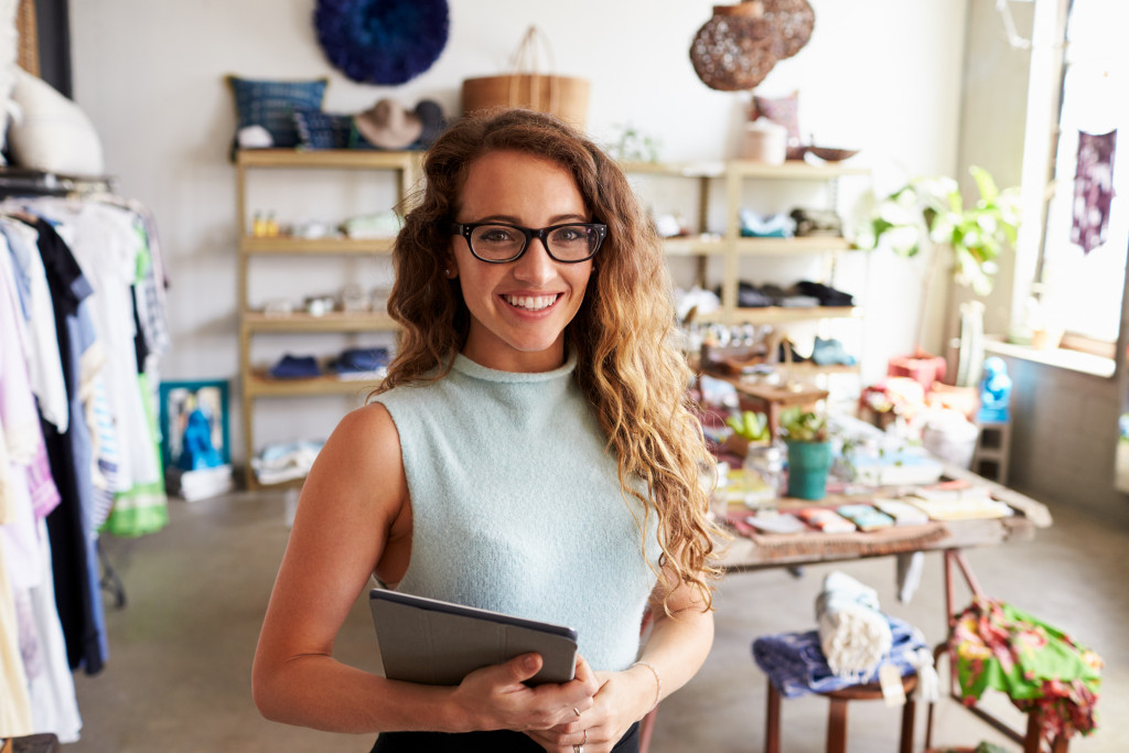 Female shop owner