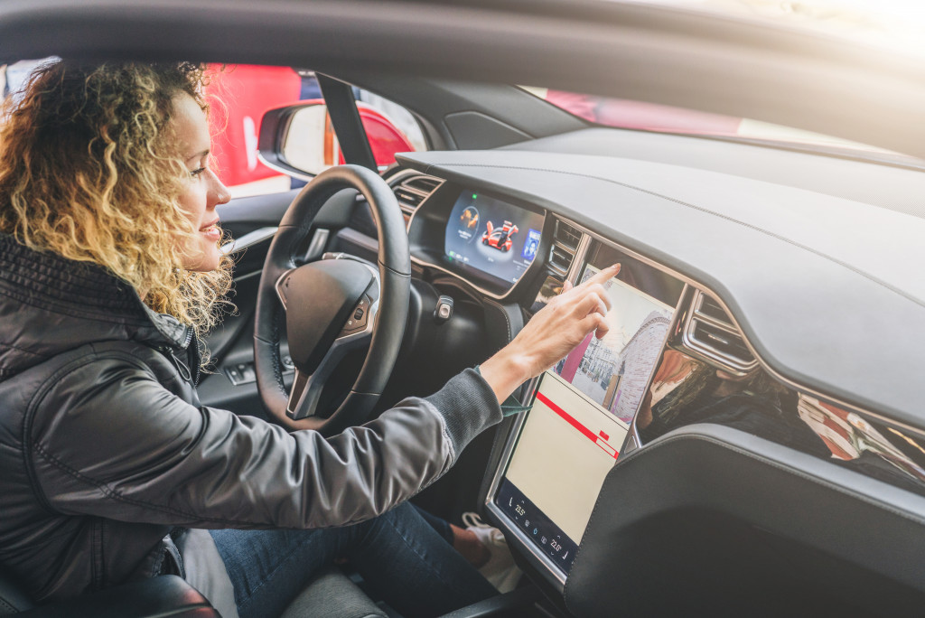 car with big dashboard