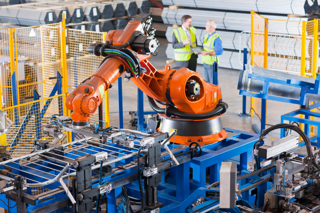 Robot doing task in factory